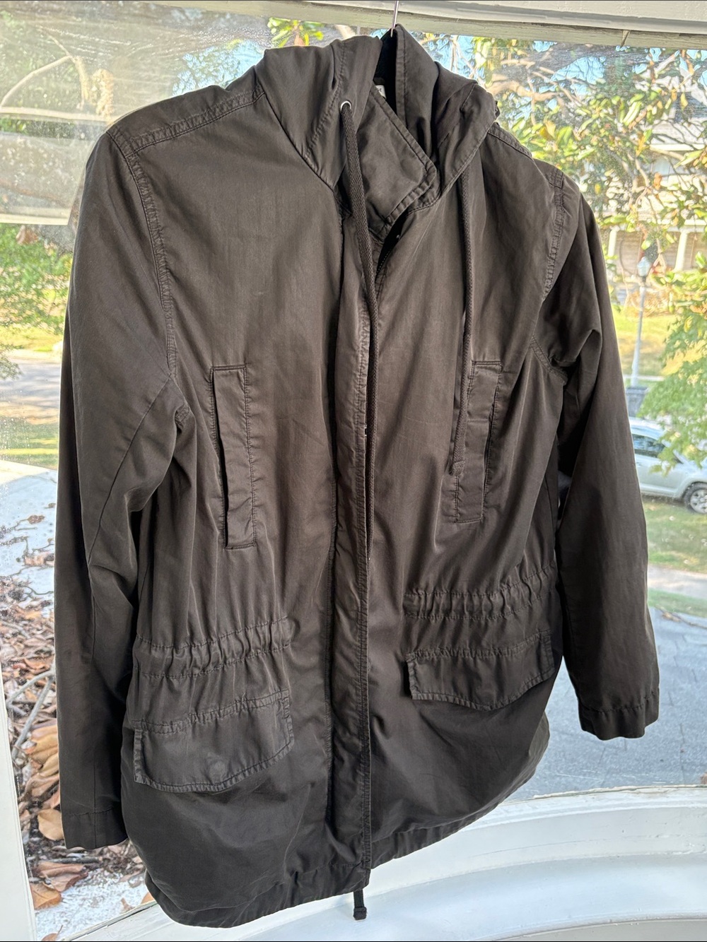James Perse Utility/Military Jacket with Hood-Small